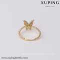 14627 Xuping luxury butterfly shaped Environmental Copper jewelry 18k gold engagement finger ring designs for women